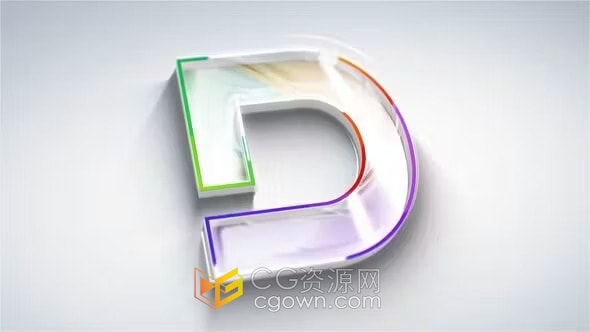 明亮透明玻璃质感动画演绎企业标志片头-AE模板