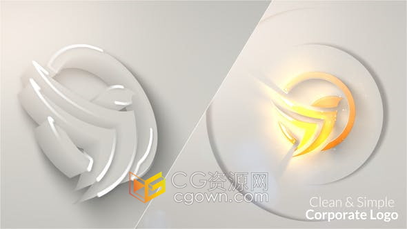 AE模板-制作3D明亮LOGO动画视频片头效果