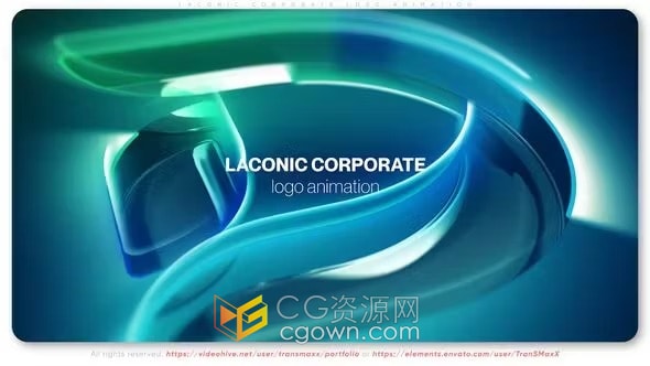 AE模板-金属反射视觉特效简洁的公司品牌标识动画