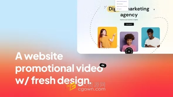 Website Promo AE模板网站宣传介绍视频动画