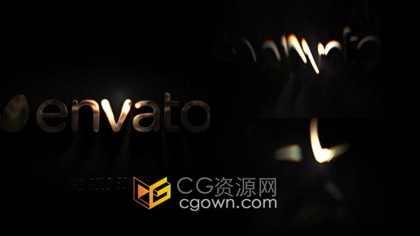 AE模板-黄金豪华散景效果标志视频片头Gold Luxury Logo