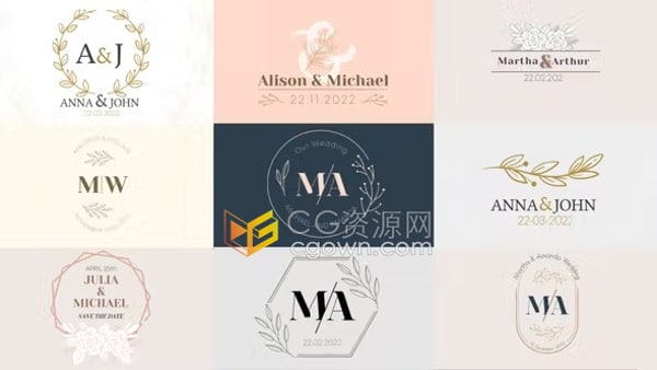 Wedding Titles AE模板婚礼视频文字标题动画设计