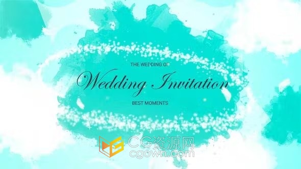 优雅大气水墨风婚礼电子请柬活动宴请邀约视频-AE模板