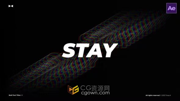 AE模板-创意弹跳粗体文本标题Bold Text Titles