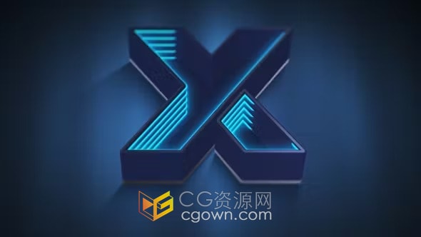 AE模板-炫酷且动态动画化的3D标志展示