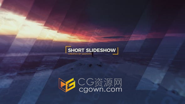 AE模板-干净动态优雅简介照片幻灯片视频宣传短片
