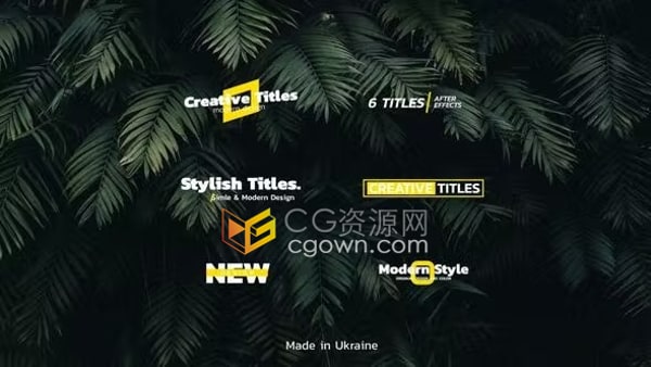 Creative Titles AE模板创意文字动画视频标题效果