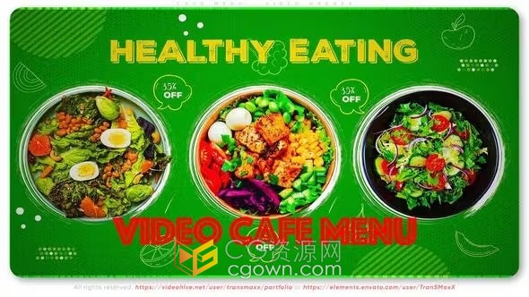 AE模板-菜肴食物菜单宴会精美视频演示酒吧餐馆食堂广告