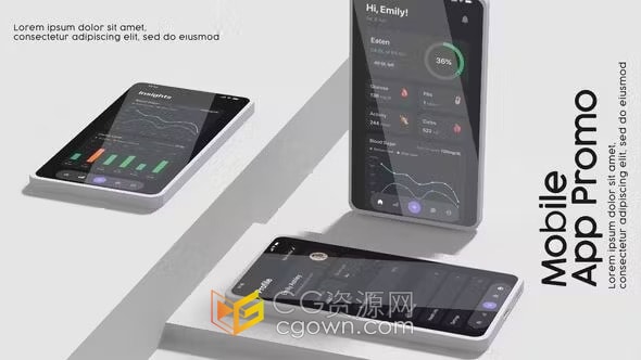 AE模板-手机页面APP应用程序演示网站介绍宣传广告