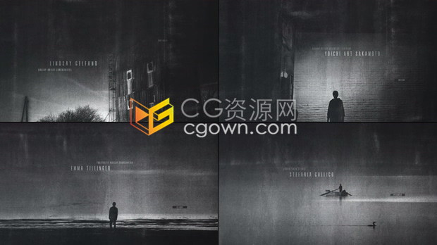 黑暗恐怖悬疑片电影介绍悲痛历史回忆图片动画介绍文字视频效果-AE模板下载