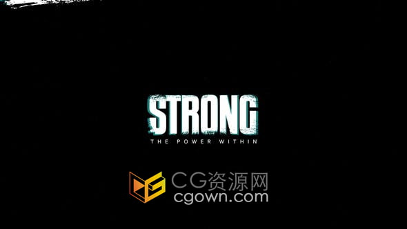 AE模板-复古体育运动vlog视频片头Power Logo Reveal