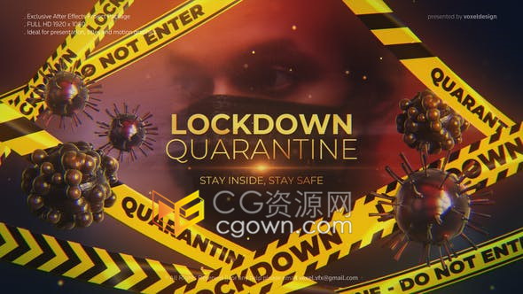 封锁隔离介绍检疫病毒感染介绍多种途径侵入机体视频动画-AE模板下载