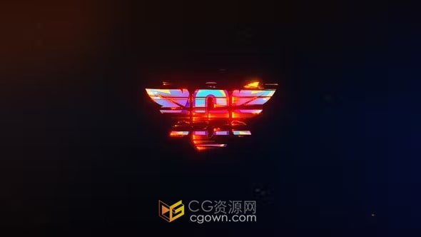AE模板-快速闪光能量标志动画带音效