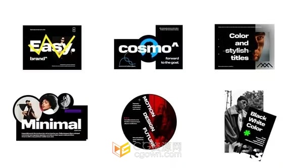 AE模板-现代时尚标题图文宣传动画Stylish Titles