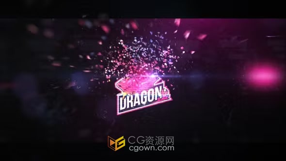 AE模板-破碎故障标志动画Shatter Glitch Logo Reveal