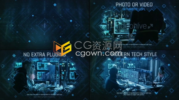 高级科幻宣传片未来数字信息高科技幻灯片智能网络技术介绍视频-AE模板下载