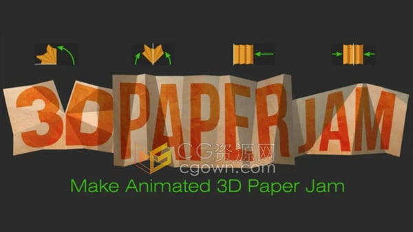 AE脚本3D Paper Jam v1.2.1制作纸张折叠展开图形动画效果