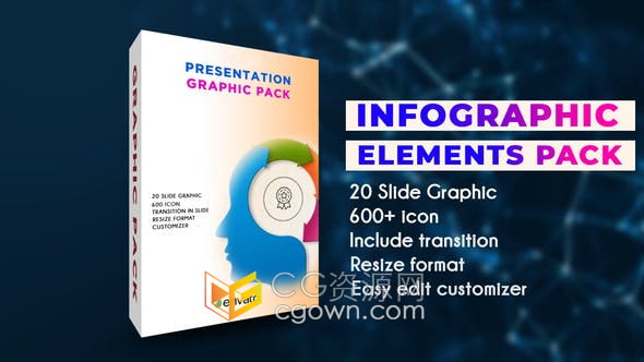 AE模板-信息图表元素分析动画Infographic Elements