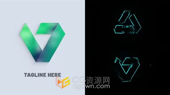 AE模板-数字失真故障标志Distorition Glitch Logo Reveal