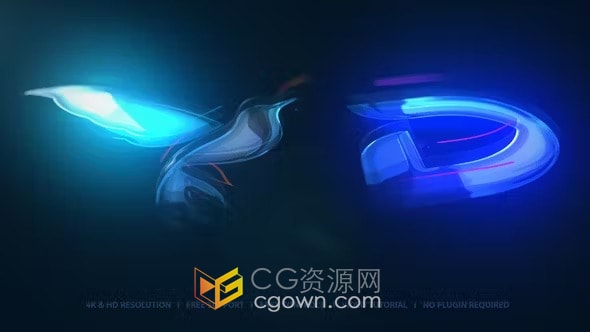 AE模板-闪亮多彩发光标志动画简洁大方企业品牌LOGO