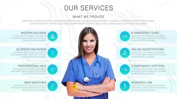 AE模板-干净医院诊所器械设备医生团队介绍医疗保健宣传