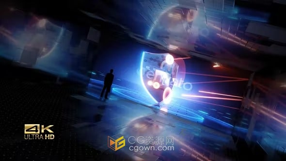 AE模板-云服务人工智能网络安全酷炫氛围高科技宣传预告片