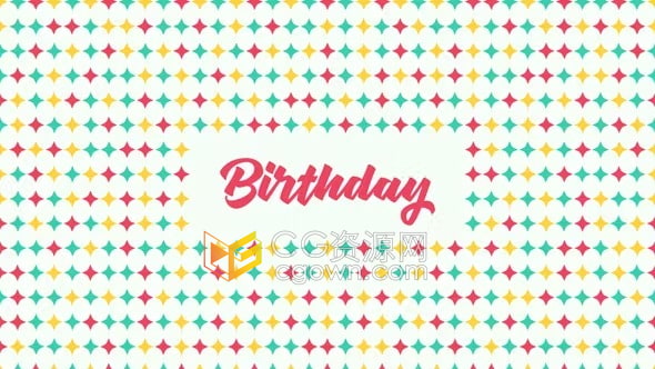 AE背景模板-10个生日元素生辰祝福视频动画背景