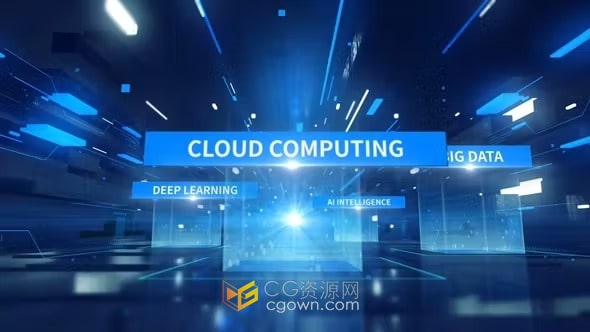 AE模板-技术光束隧道信息高科技数字企业商务标题