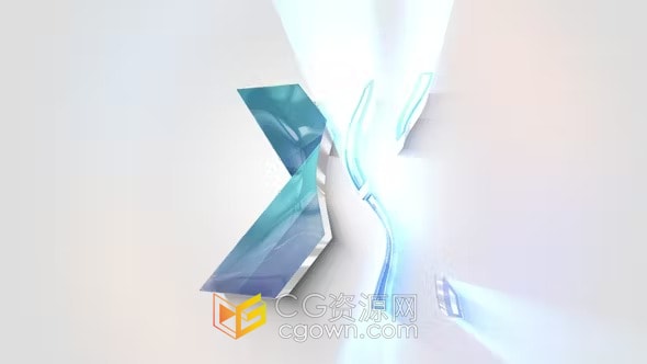 镜头光晕3D光泽感LOGO生成公司标志动画-AE模板