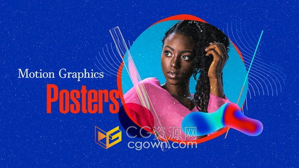 AE模板-创意动态图形海报媒体视频平台宣传介绍短片