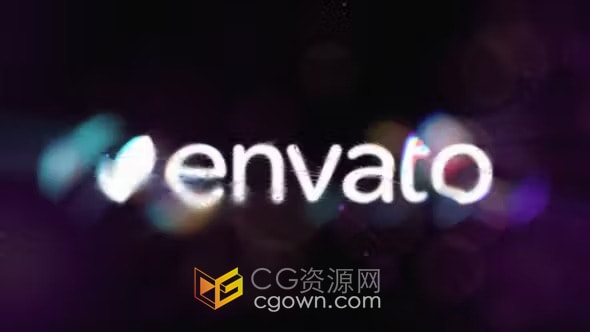 色差和液体元素粒子散景灯光斑LOGO动画-AE模板