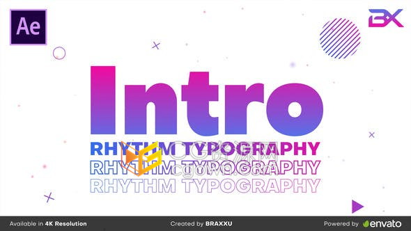 AE模板踩踏动感节奏文字排版简介动画视频片头短片制作