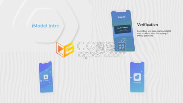 AE模板手机3D模型设计动画智能手机应用程序介绍公司技术演讲活动视频效果