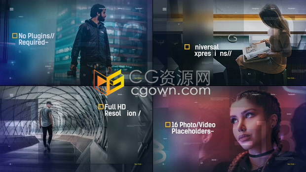 AE模板高科技未来IT技术数码互联网公司介绍视频动画