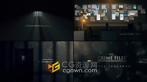 AE模板-犯罪谋杀案标题序列恐怖犯罪惊悚片电影预告片