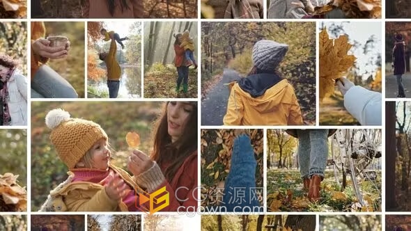 动态照片拼贴视频AE模板摄影作品活动留影多用途相册