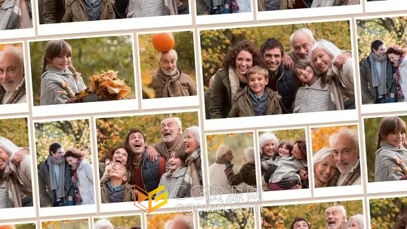 清晰简约宝丽来风格写真多用途照片拼贴视频相册AE模板