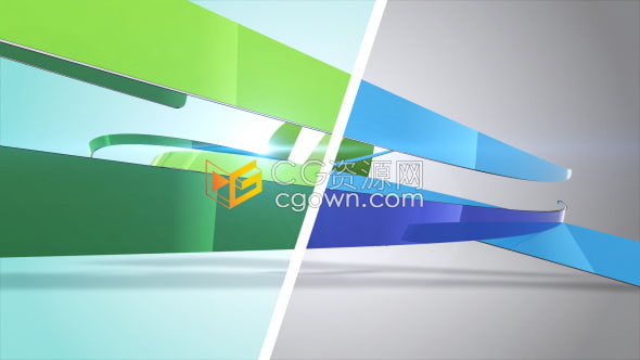 AE丝带标志模板-Elegant Logo Ribbons 优雅彩色丝带标志动画