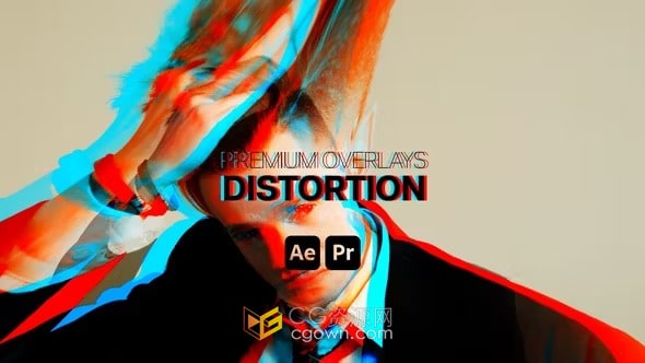 AE与PR模板-高级叠加失真滤镜效果Premium Overlays Distortion