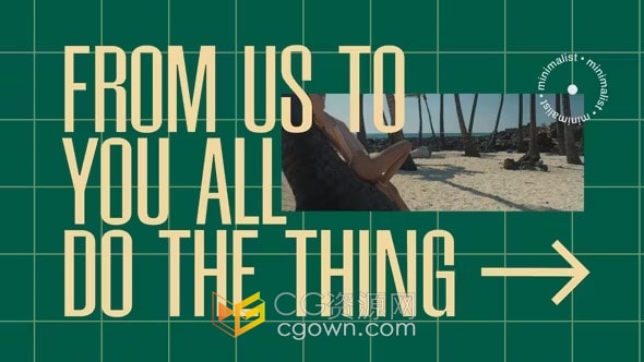 极简风格活动宣传册AE视频模板