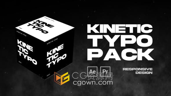 AE模板-Kinetic Typography 25个场景文字标题排版动画设计