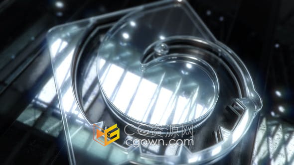 AE模板-Element 3D v2插件制作玻璃材质文字LOGO三维动画视频