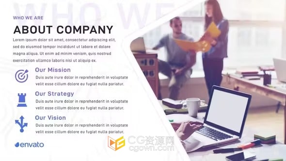 干净业务演示AE视频模板公司宣传片制作