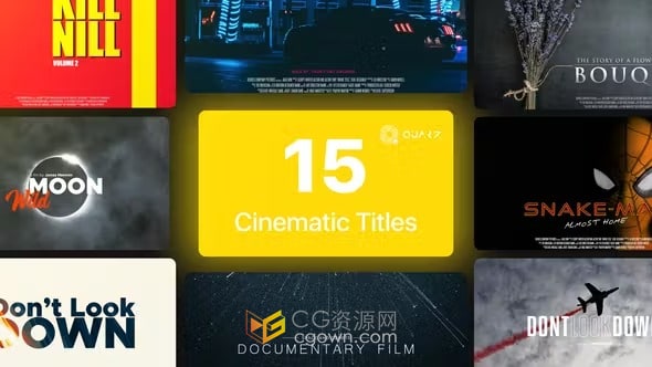 AE模板-海报封面标题电影片名Cinematic Titles Vol. 03