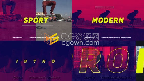 AE模板城市街头运动跑步锻炼体育培训健身介绍视频制作宣传短片