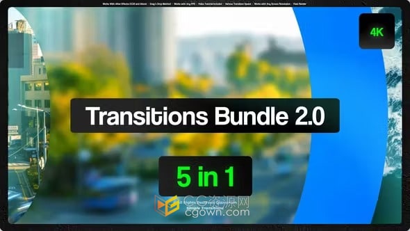 AE模板-彩色图形过渡元素Transitions Bundle 2.0