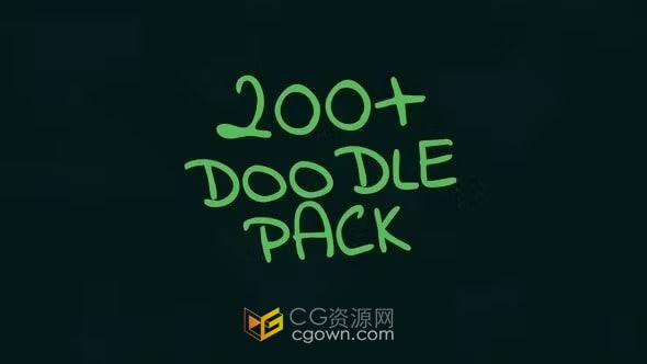 AE模板-200多个涂鸦素描卡通元素Doodle Pack