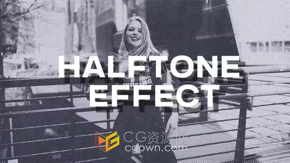 一个很棒的半色调效果Halftone Effect-AE模板