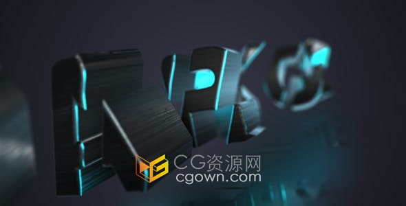 Element 3D V2插件制作三维金属发光材质视频片头-AE模板