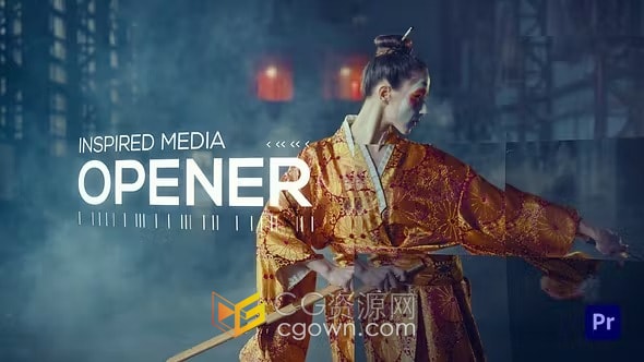 镜头错位拼接图文展示时尚媒体开场白带垂直格式-AE模板